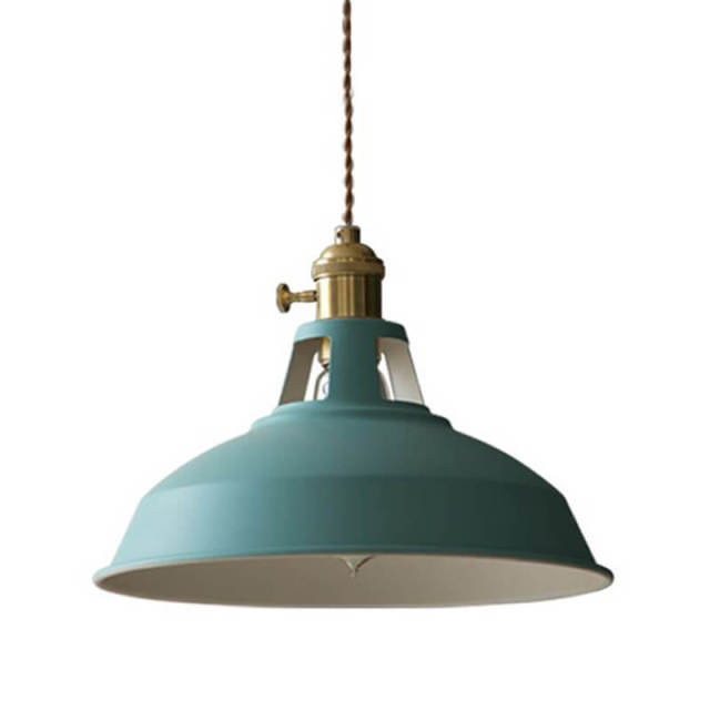 OOVOV Loft Industrial Style Chandelier Retro Color Pendant Light With Iron Lampshade and Switch E27 Dining Room Kitchen Bar Cafe Balcony Single Pendan