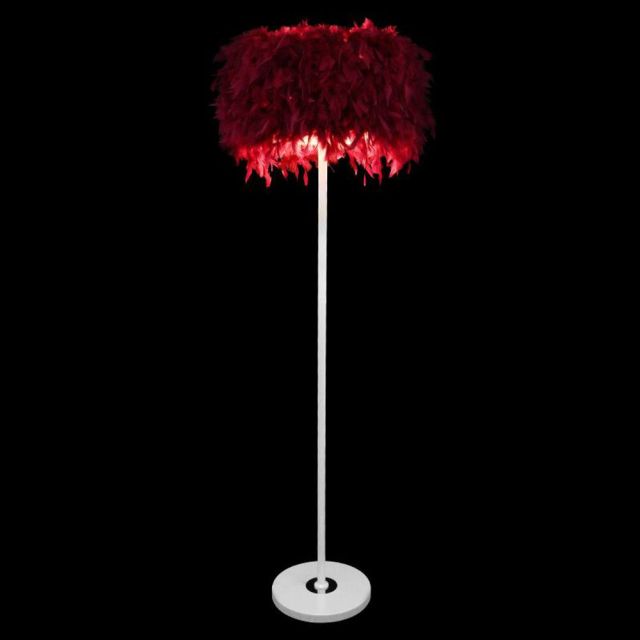 OOVOV Feather Floor Lamp Fashion Princess Room Bedroom Bedsides Floor Lighting Fixtures Living Room Floor Lights