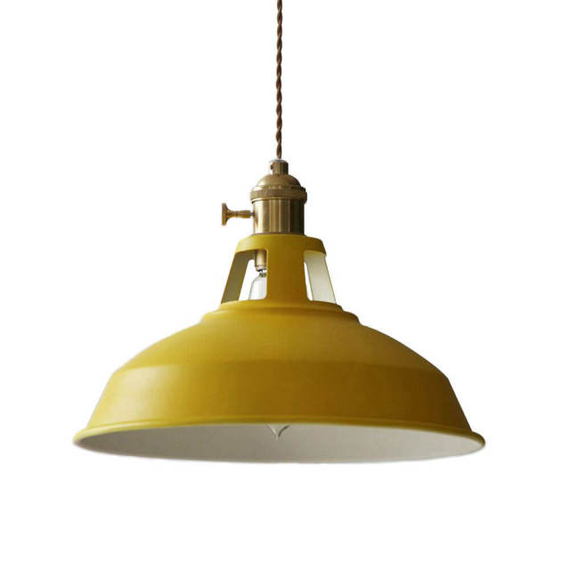 OOVOV Loft Industrial Style Chandelier Retro Color Pendant Light With Iron Lampshade and Switch E27 Dining Room Kitchen Bar Cafe Balcony Single Pendan