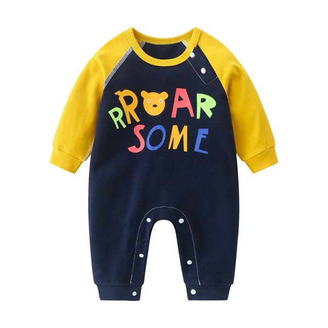 OOVOV Baby Cotton Romper Toddler Jumpsuit Baby Baby Spring and Autumn Clothes Long Sleeve