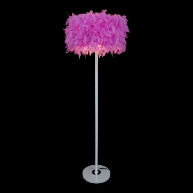 OOVOV Feather Floor Lamp Fashion Princess Room Bedroom Bedsides Floor Lighting Fixtures Living Room Floor Lights