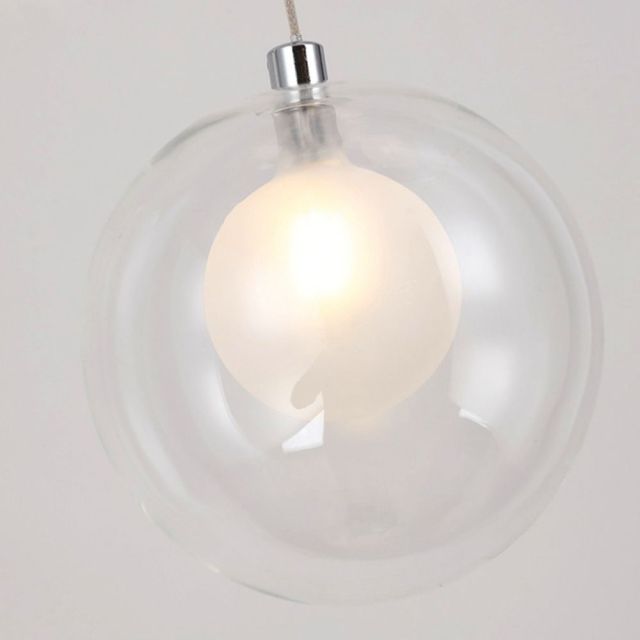 OOVOV Nordic Decorative Chandelier Creative Color Led Glass Ball Ceiling Hanging Pendant Lights Kids Room Decorative Hanging Lamp Ceiling Light