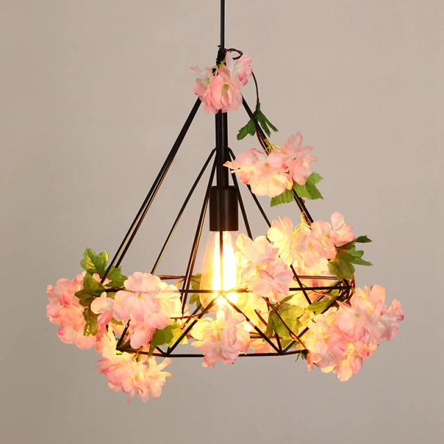 OOVOV Simulation Plant Flowers Pendant Light Entrance Hallway Balcony Pendant Lights Dining Room Pendant Lamp Lighting