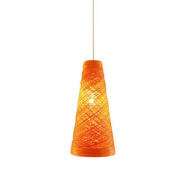 OOVOV Cone Twine line Rattan Pendant Lamps Restaurant Dining Room Cafe Bar Pendant Lamp