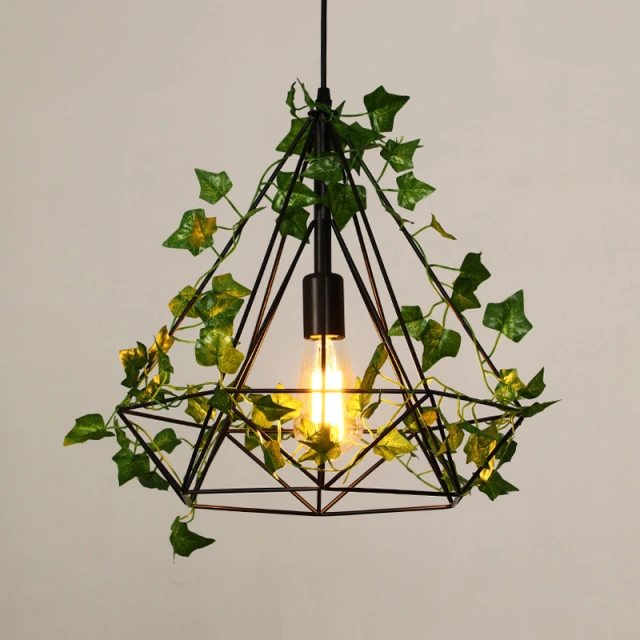 OOVOV Simulation Plant Flowers Pendant Light Entrance Hallway Balcony Pendant Lights Dining Room Pendant Lamp Lighting