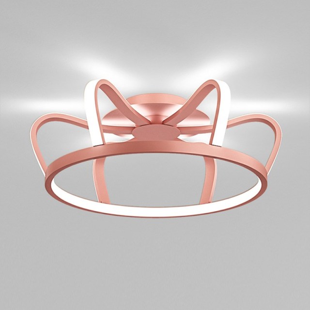 OOVOV LED Flush Mount Ceiling Light Chandeliers Modern LED Light Fixture Crown Shape Lighting for Kids Child Room Bedroom Living Room 46cm