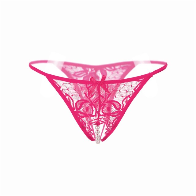 OOVOV Pearl Massage G-String Erotic Panties Sexy Women Underwear Open Crotch Lace Transparent Thong Porn Temptation Lingerie For Sex,3 Pieces