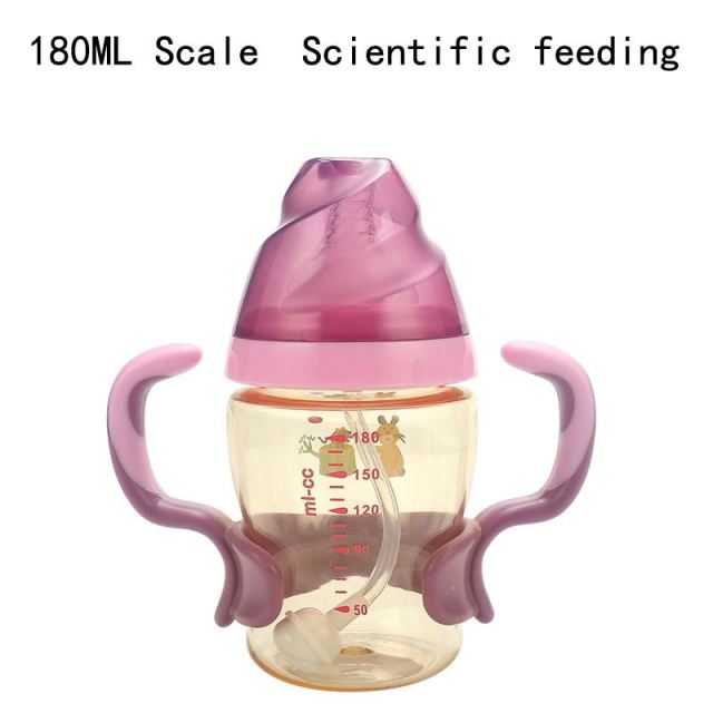 OOVOV Baby bottles Feeding Bottle Wide-Caliber Multifunctional Drinking Cup Drinking Milk Water Dual-use Bottle BPA Free 180ml