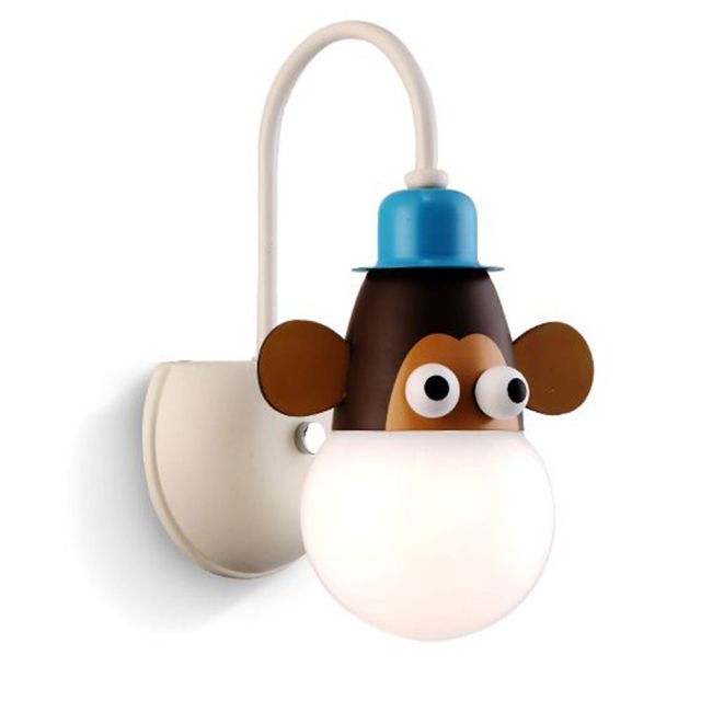 Animal Wall Sconces - OOVOV Wall Light Fixtures Indoor Creative Cartoon Monkey Wall Sconces Lighting Bedside Lamps for Bedrooms Decor Wall Lamp Gift