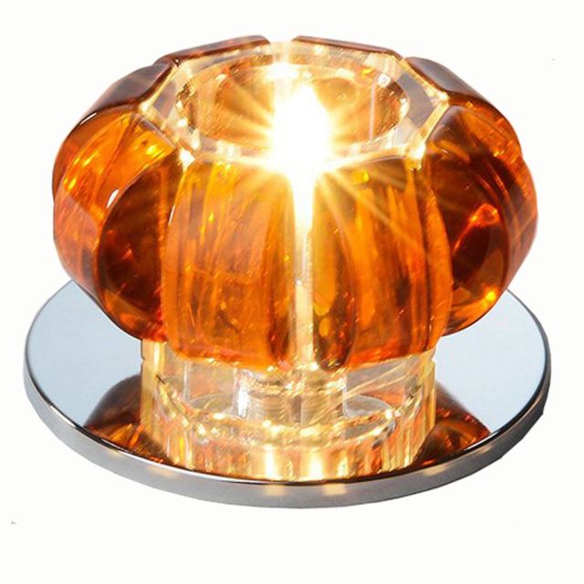 Modern Pumpkin Crystal LED Hallway Corrider Ceiling Lamp Flower Crystal Porch Living Room Ceiling Light Semi Flush Mounted Ceiling Lights