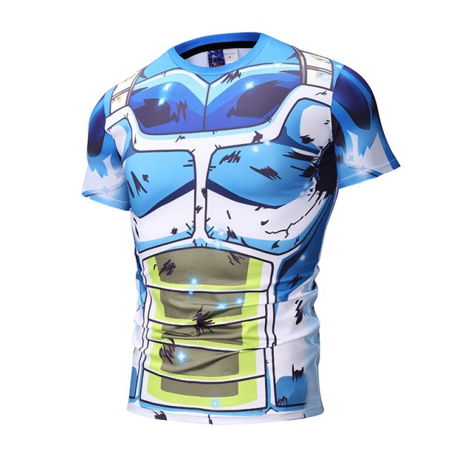 OOVOV 3D Muscle T-shirt,Short Sleeve T-Shirts 3D Novelty Print Dragon Ball Funny Graphic Tees