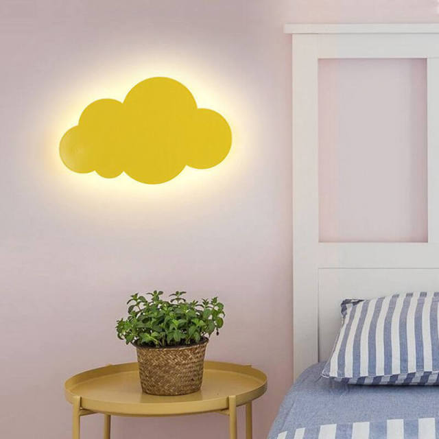 OOVOV Cartoon Iron Cloud LED Wall Lights Boys Room Girls Room Baby Room Cute Decoration Wall Lamp