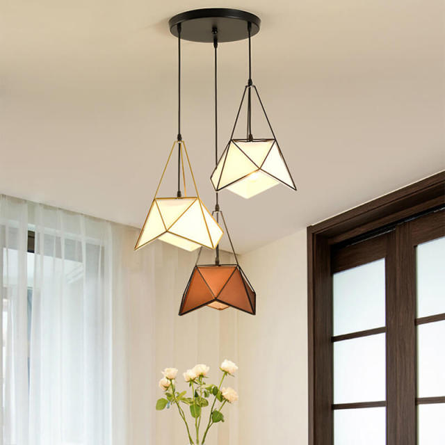 Dining Room Pendant Light 3 Lights Indoor Home Hanging Light Chandeliers for Restaurant Kitchen Bar