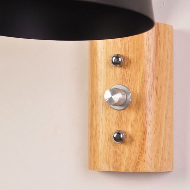 OOVOV Simple Wood Wall Lamp Wall Light Sconce for Restaurant Living Room Bathroom Mirror Headlights Bedside