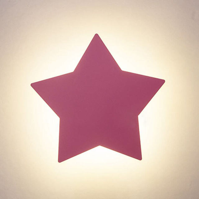 OOVOV Princess Room Multicolor Star Wall Lights Creative Baby Room Bedroom Hallway LED Wall Lamp