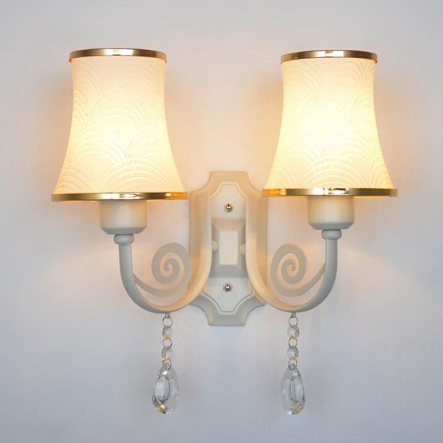OOVOV Wall Sconce Lighting 1 Light Vanity Light Fixtures with Glass Lampshade