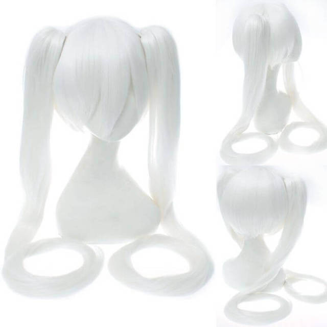 Cosplay Animation Wigs 120cm Hatsune Miku Cosplay Wig Long Straight Wig Sakura Snow Senbonzakura Two Ponytails