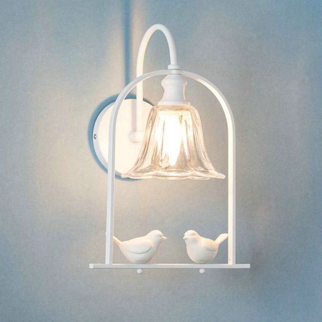 OOVOV Creative White Black Birds Wall Lamp Nordic Fashion Living Room Bedroom Balcony Aisle Wall Lamps Light