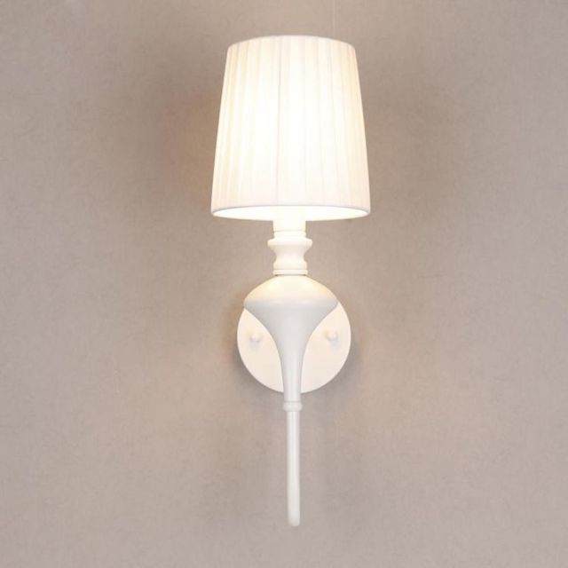 OOVOV Living Room Wall Lamp Wall Light With Fabric Lampshade For Study Room Bedroom Bedside Hallway E27