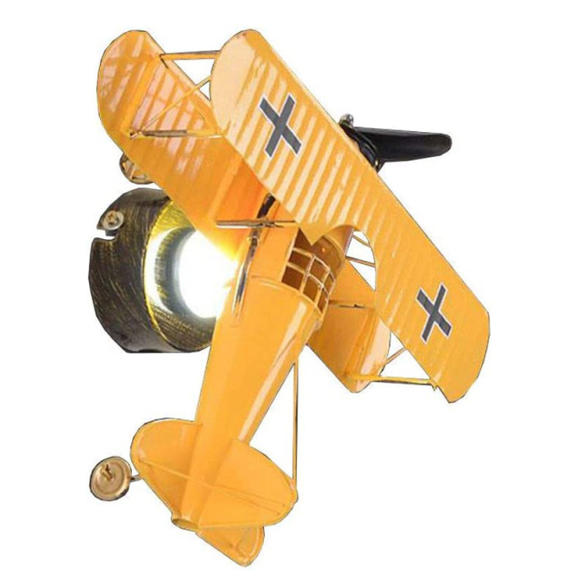 OOVOV Retro Airplane Wall Lamp LED Iron Cartoon Wall Lights With Switch Line For Baby Room Boy Girl Bedroom Wall Lighting Fixtures