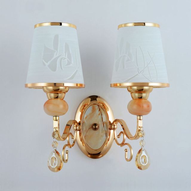 OOVOV Glass Wall Light Modern Gold Wall Sconce with Glass Lampshade