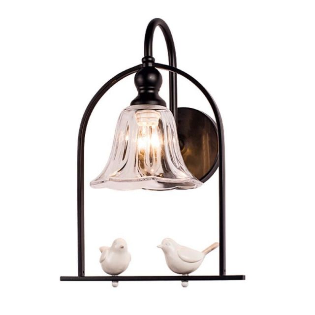 OOVOV Creative White Black Birds Wall Lamp Nordic Fashion Living Room Bedroom Balcony Aisle Wall Lamps Light