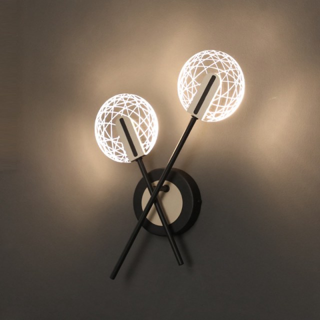 OOVOV LED Wall Lights-Adjustable Iron Wall Lamp Home Light for Living Room Bedroom Balcony Aisle Black