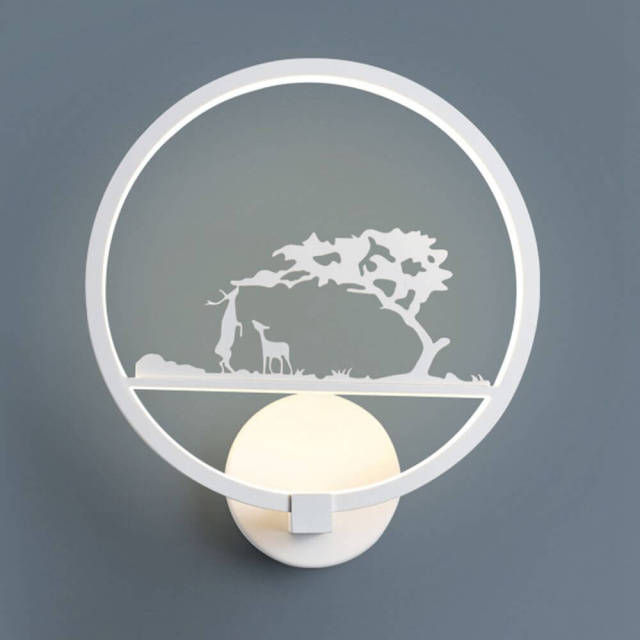 OOVOV Creative LED Kids Room Wall Lights Bedroom Living Room Corridor Balcony Stairs Wall Lamps Windmill Elk Goat Giraffe