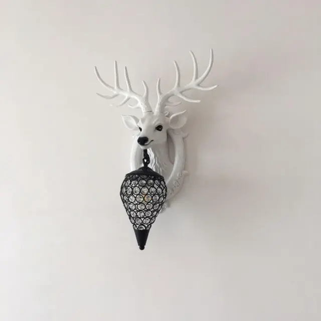 OOVOV Nordic Crystal Antlers Corridor Wall Lights Creative Living Room Study Room Balcony Stairs Wall Lamp