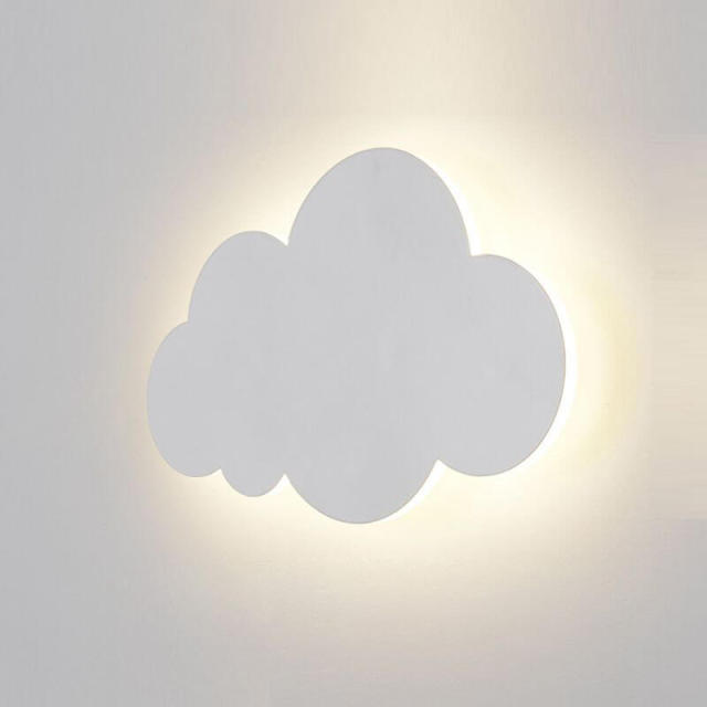 OOVOV Cartoon Iron Cloud LED Wall Lights Boys Room Girls Room Baby Room Cute Decoration Wall Lamp