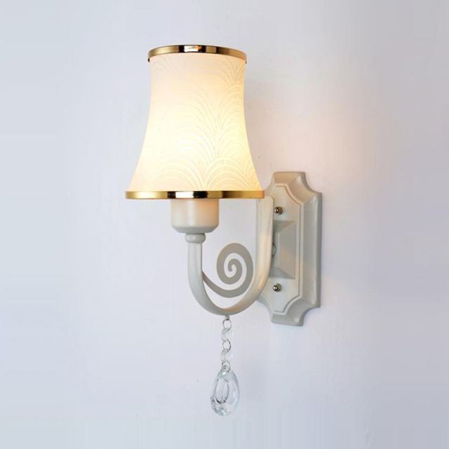 OOVOV Wall Sconce Lighting 1 Light Vanity Light Fixtures with Glass Lampshade