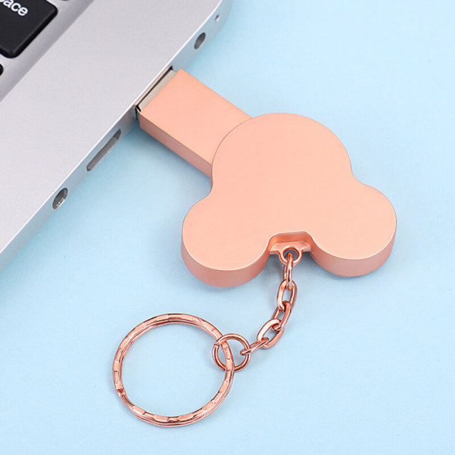 Cute Metal Cartoon USB Flash Drive Stainless steel Mouse USB Flash Drives 4G/8G/16G/32G/64G/128G