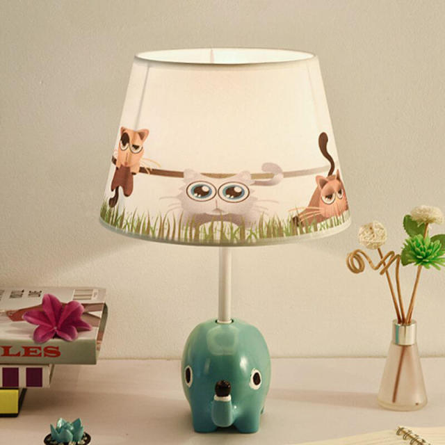 OOVOV Cartoon Elephant Baby Room Mini Desk Lamp Cute Child Bedsides Desk Lamps Boy Girl Room Table Light