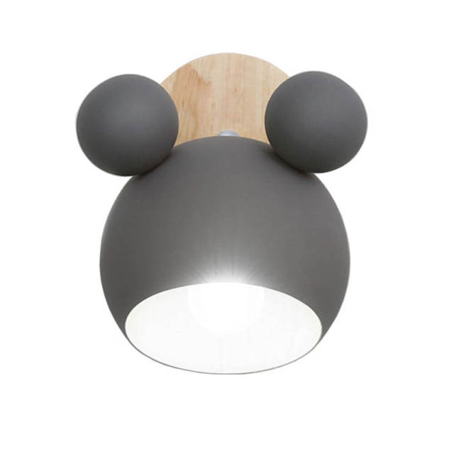 OOVOV Creative Baby Room Cartoon Wall Lights Kids Room Girls Room Bedroom Corridor Mouse Iron Wall Lamps