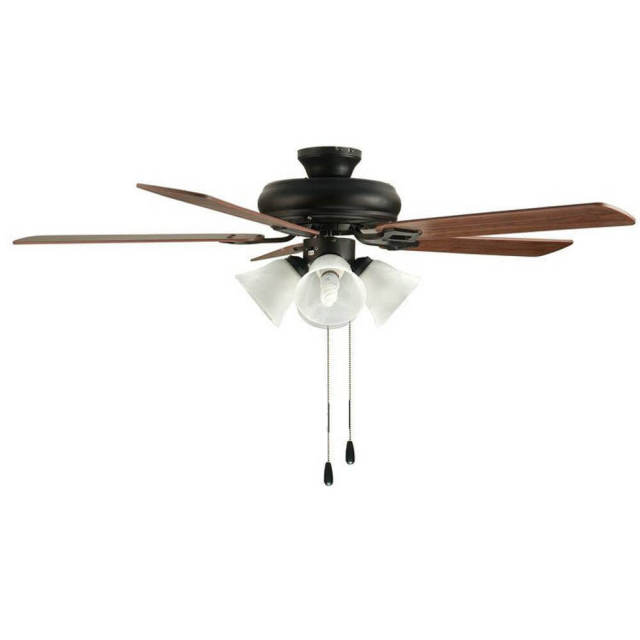Ceiling Fans with Lights - European Vintage Ceiling Fan Light Kit - Brown 52 inches