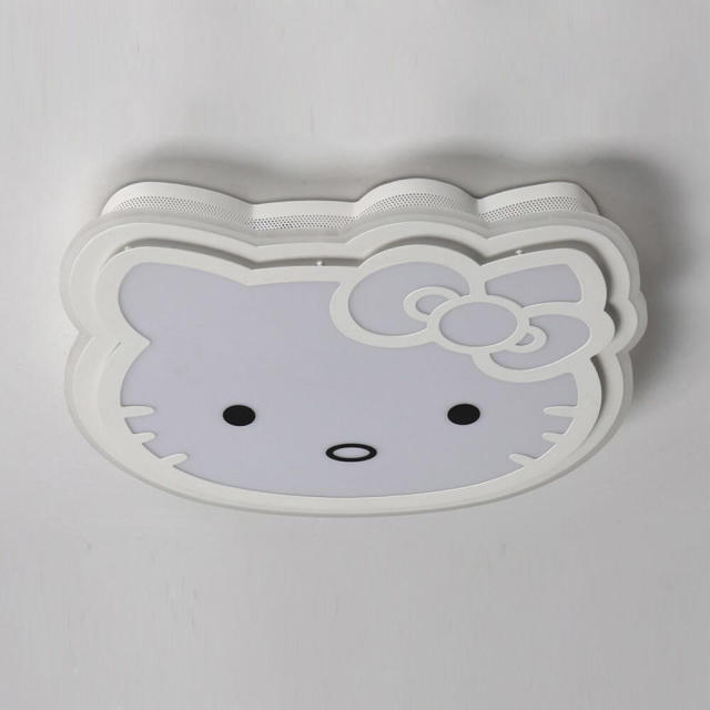 OOVOV Girls Room Cartoon Kitty LED Ceiling Light Creative Baby Room Kids Room Princess Room Cat Ceiling Lamp