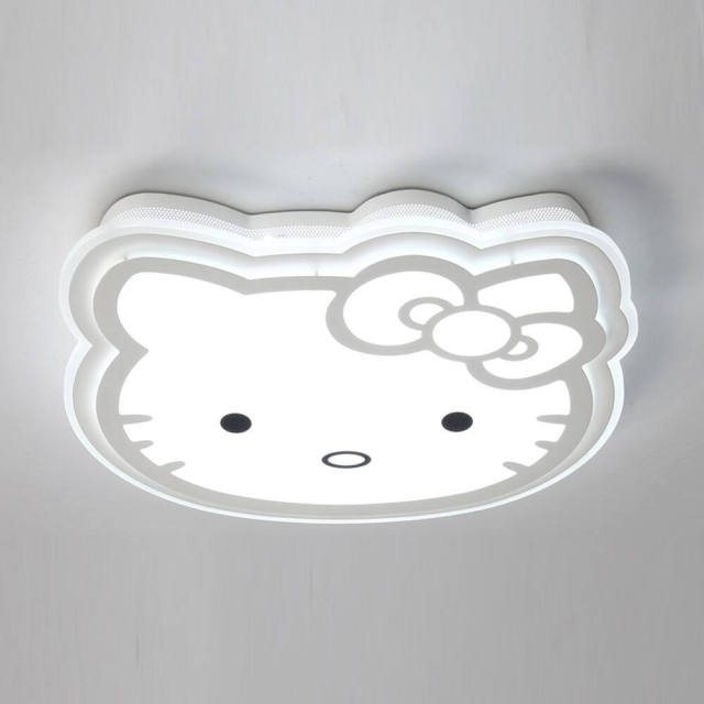 OOVOV Girls Room Cartoon Kitty LED Ceiling Light Creative Baby Room Kids Room Princess Room Cat Ceiling Lamp