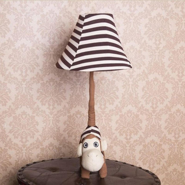 Animal Table Lamp Cartoon Style Monkey Cat Bedside Night Light