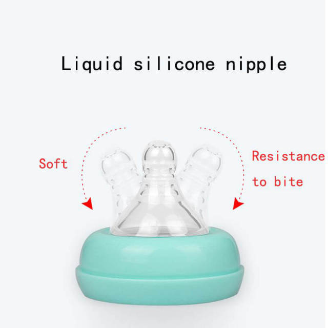 PP Wide-caliber Baby Bottle Fall-resistant Baby Bottles Flatulence-resistant Silicone Milk Bottle Feeding Bottle 240ml/300ml