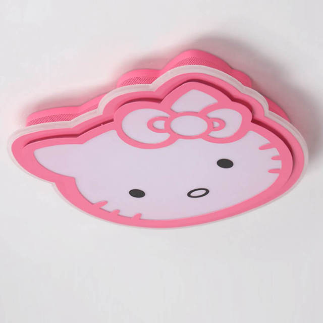 OOVOV Girls Room Cartoon Kitty LED Ceiling Light Creative Baby Room Kids Room Princess Room Cat Ceiling Lamp