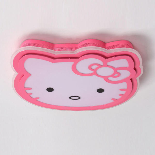 OOVOV Girls Room Cartoon Kitty LED Ceiling Light Creative Baby Room Kids Room Princess Room Cat Ceiling Lamp