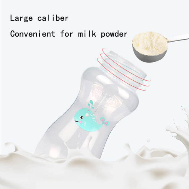 PP Wide-caliber Baby Bottle Fall-resistant Baby Bottles Flatulence-resistant Silicone Milk Bottle Feeding Bottle 240ml/300ml