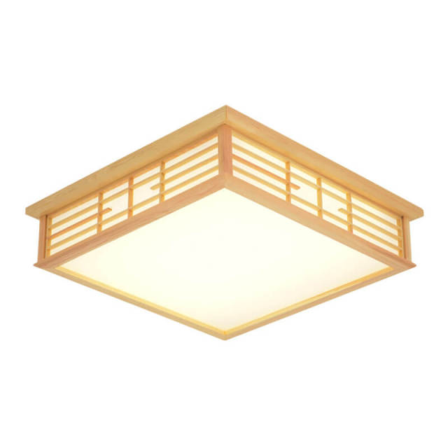 OOVOV LED Wooden Bedroom Ceiling Lamps Modern Study Room Ceiling Light Living Room Restaurant Ceiling Lamp Fixtures 35cm/45cm