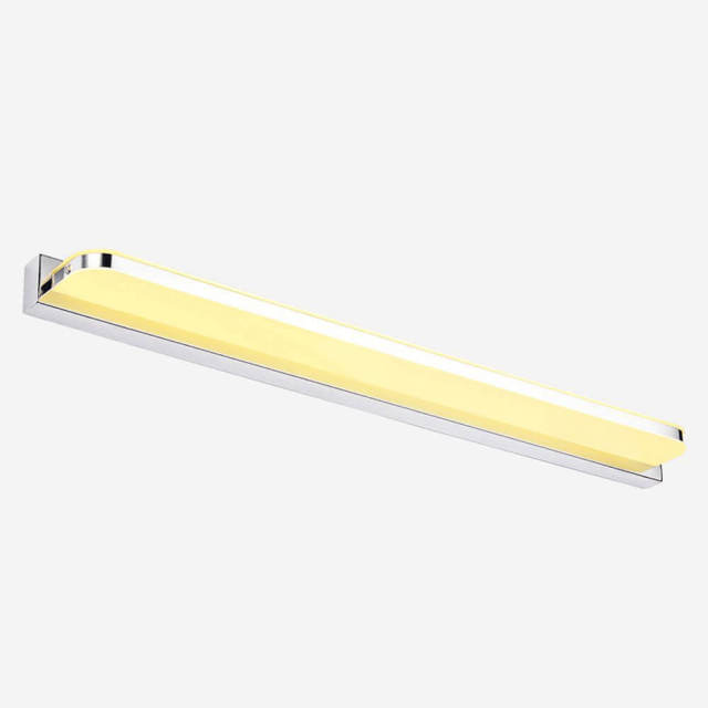 Modern LED Acrylic Bathroom Wall Lights Contracted Long White Plastic Panel Washroom Wall Lamp Mirror Front Wall Sconces