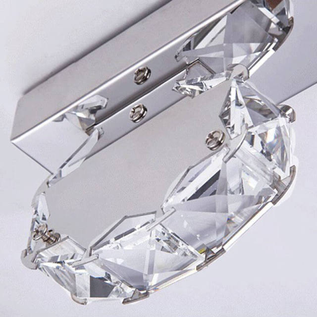 Crystal Vanity Lights Bathroom Light Over Mirror LED Crystal Bathroom Light Fixtures Chrome Bathroom Wall Lights