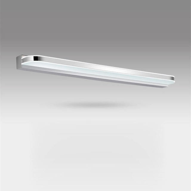 Modern LED Acrylic Bathroom Wall Lights Contracted Long White Plastic Panel Washroom Wall Lamp Mirror Front Wall Sconces