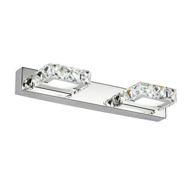 Crystal Vanity Lights Bathroom Light Over Mirror LED Crystal Bathroom Light Fixtures Chrome Bathroom Wall Lights