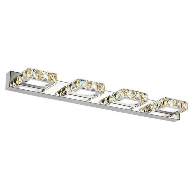 Crystal Vanity Lights Bathroom Light Over Mirror LED Crystal Bathroom Light Fixtures Chrome Bathroom Wall Lights