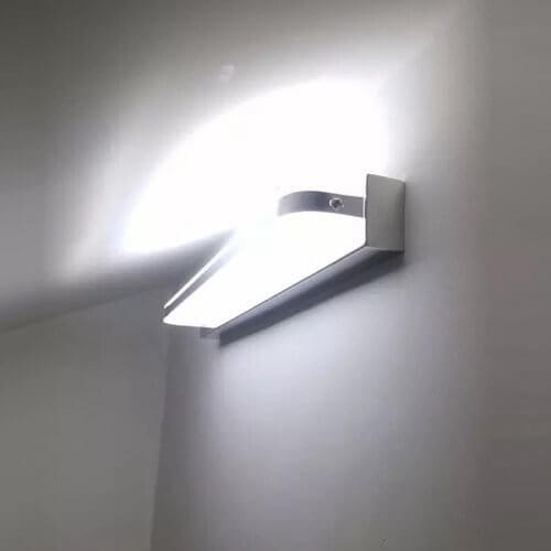 Modern LED Acrylic Bathroom Wall Lights Contracted Long White Plastic Panel Washroom Wall Lamp Mirror Front Wall Sconces