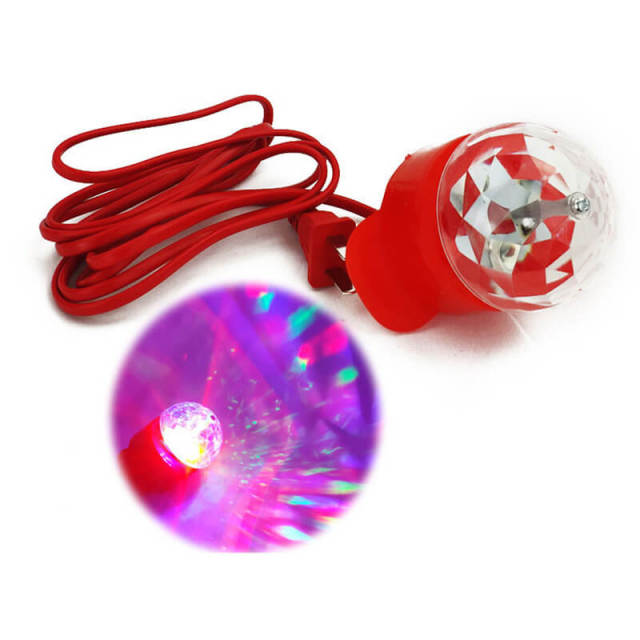 2 Pcs Rotating Color Lamp with Plug LED Lantern Accessories Outdoor Waterproof